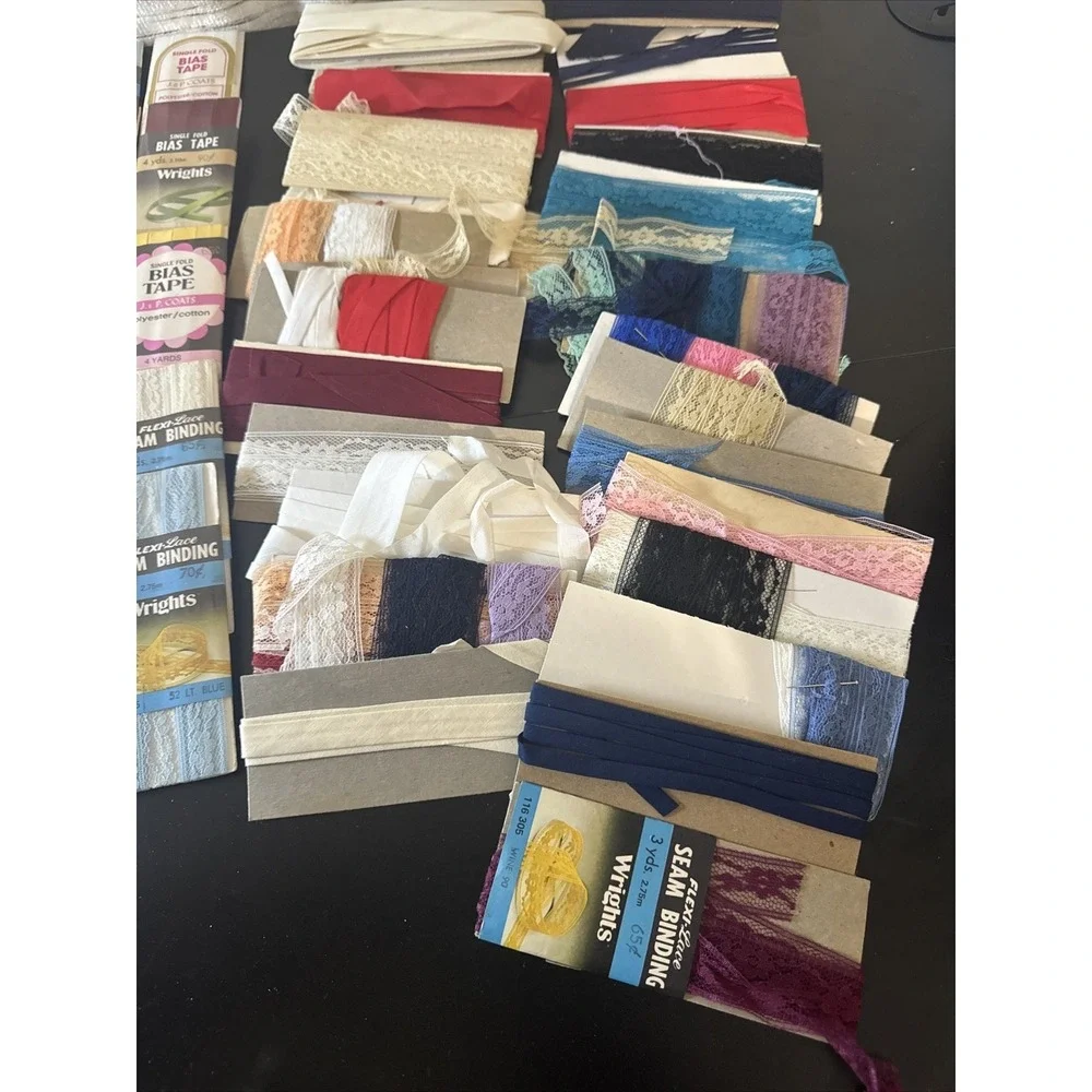 Vtg Seam Binding Lot Of 44 New Plus Assortment Of Partial Rolls